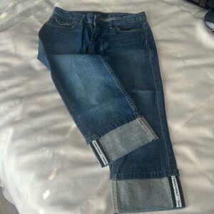 Banana Republic Women's Dark Blue Cuffed Jeans